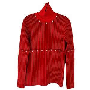 Opening Ceremony TurtleNeck Red Wool Knit Sweater XS
